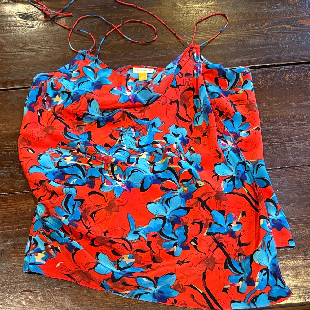 Leifsdottir Red and Blue Floral Camisole